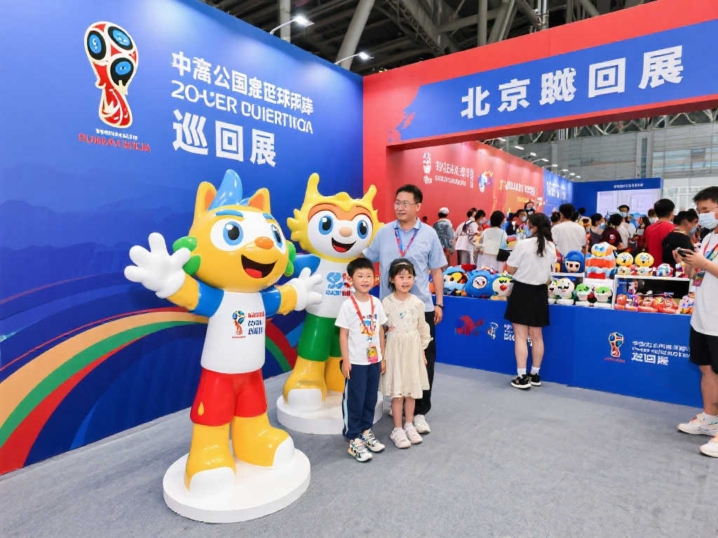 世界杯吉祥物巡展活动登陆北京，现场热闹非凡